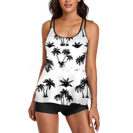 Damen Sportliches Tankini-Set mit bequemem Shorts und verstellbaren Trägern Nord Taschen