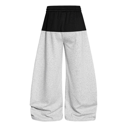 Damen Weite Palazzo-Joggpants mit hohem Elastikbund, kontrastierter Bundpartie und pixeliertem Pferde‑Motiv Nord Taschen