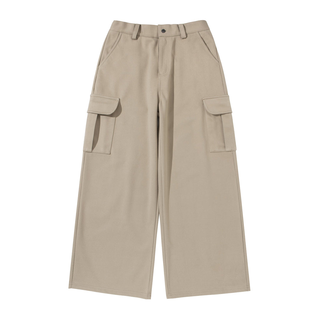 Damen Cropped Cargo-Hose mit weitem Bein und aufgesetzten Taschen Nord Taschen