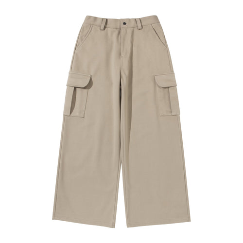 Damen Cropped Cargo-Hose mit weitem Bein und aufgesetzten Taschen Nord Taschen