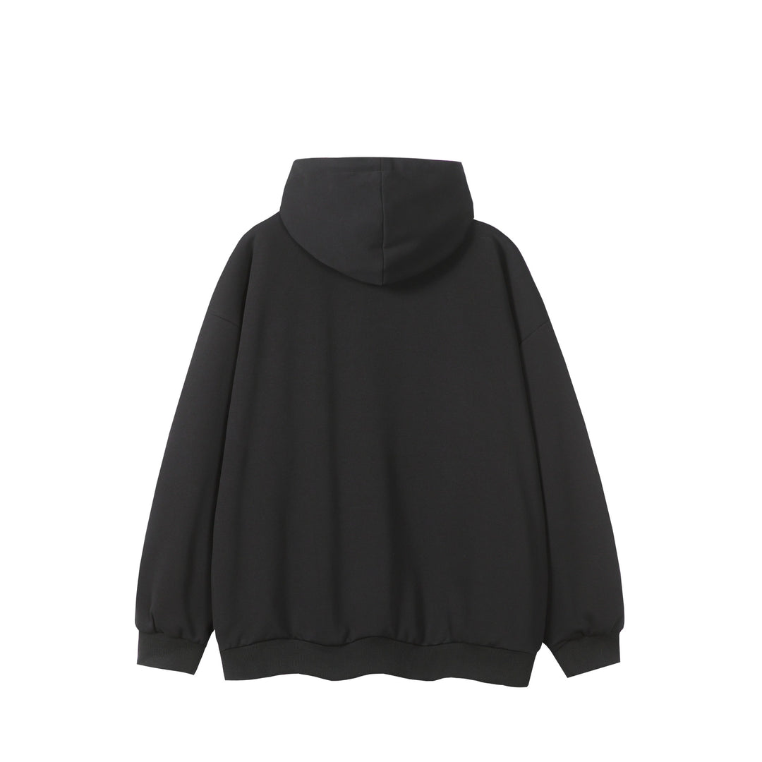 Unisex Oversize-Kapuzenzipjacke mit karierter Kapuzenfütterung und Kängurutaschen Nord Taschen
