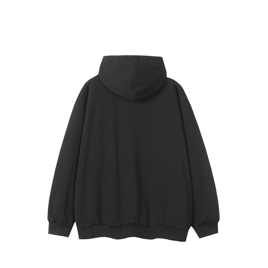 Unisex Oversize-Kapuzenzipjacke mit karierter Kapuzenfütterung und Kängurutaschen Nord Taschen