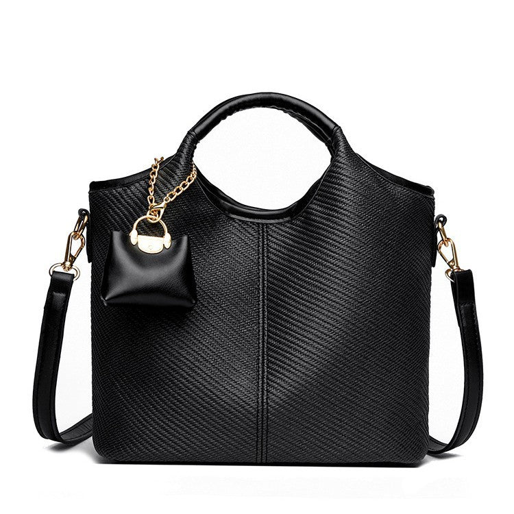 Damen elegante Handtasche mit strukturiertem Design und abnehmbarem Mini-Organizer Nord Taschen