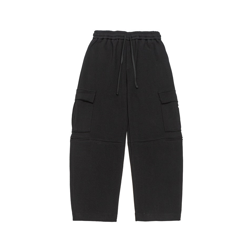 Damen Weite Cargo-Jogginghose aus French Terry mit Gummibund und aufgesetzten Klappentaschen Nord Taschen