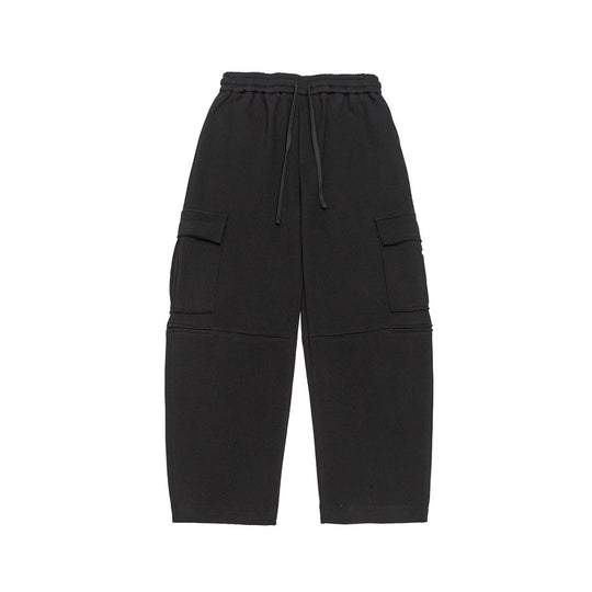 Damen Weite Cargo-Jogginghose aus French Terry mit Gummibund und aufgesetzten Klappentaschen Nord Taschen