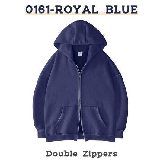 Unisex Oversized Kapuzenjacke mit Doppelreißverschluss und Kängurutaschen Nord Taschen