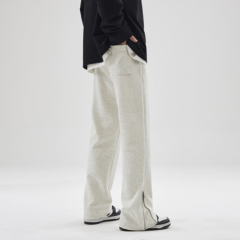 Herren weite Sweatpant mit Saum-Reißverschluss und Tunnelzug Nord Taschen