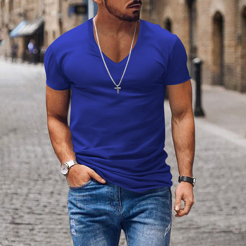 Herren lässiges V-Ausschnitt T-Shirt