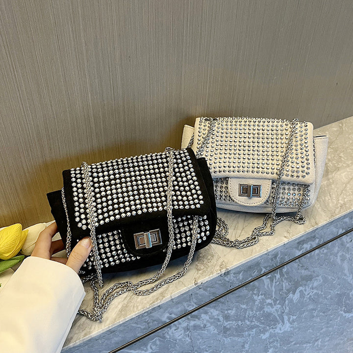Damen elegante Clutch-Tasche mit funkelnden Strassakzenten Nord Taschen