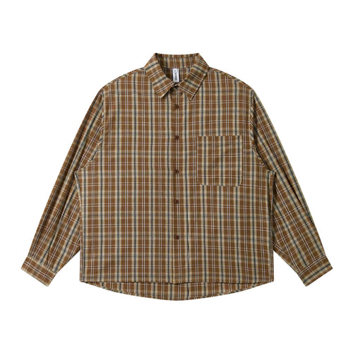 Herren Lockeres Karo-Workshirt aus Baumwollmischung mit aufgesetzter Brusttasche Nord Taschen