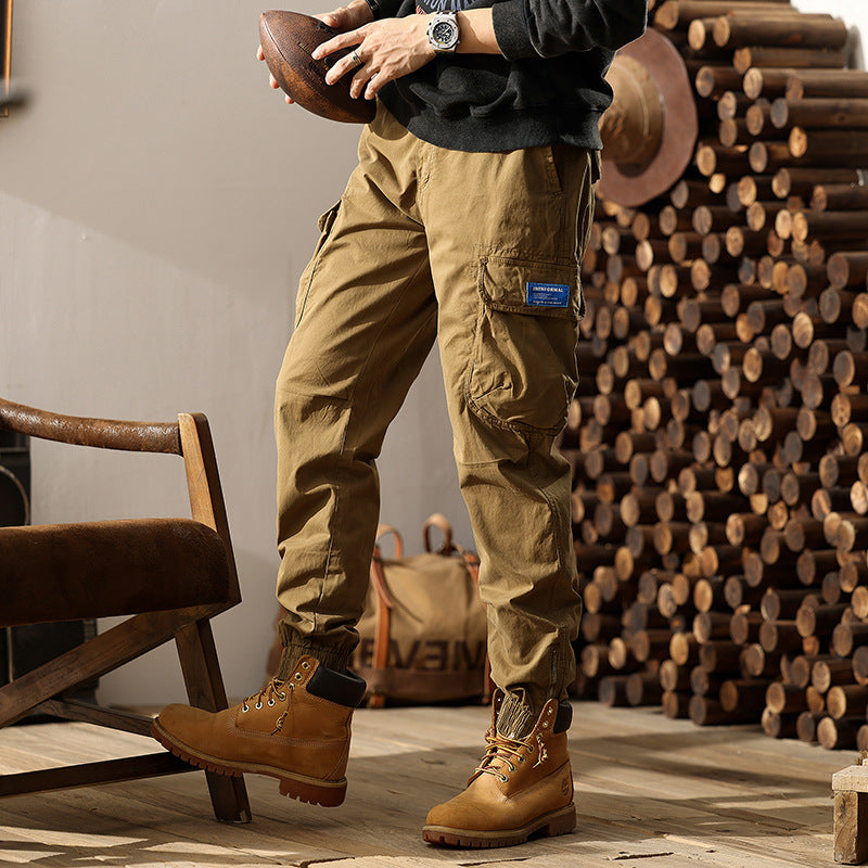 Herren Konisch geschnittene Utility-Cargo-Jogginghose mit Tunnelzugbund, Klapptaschen und Knöchelreißverschlüssen Nord Taschen