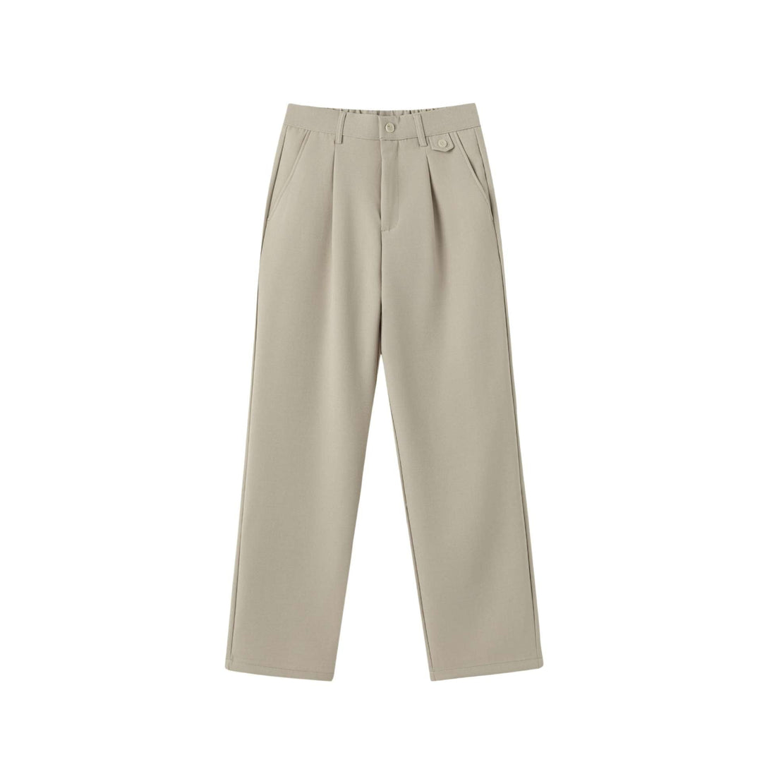 Damen Weite Bundfaltenhose mit hoher Taille und klassischem Bunddetail Nord Taschen