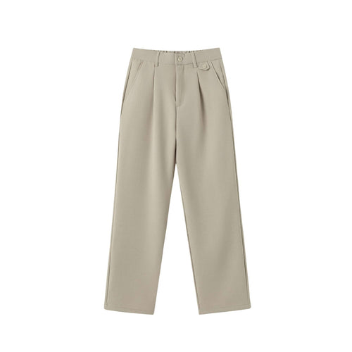 Damen Weite Bundfaltenhose mit hoher Taille und klassischem Bunddetail Nord Taschen