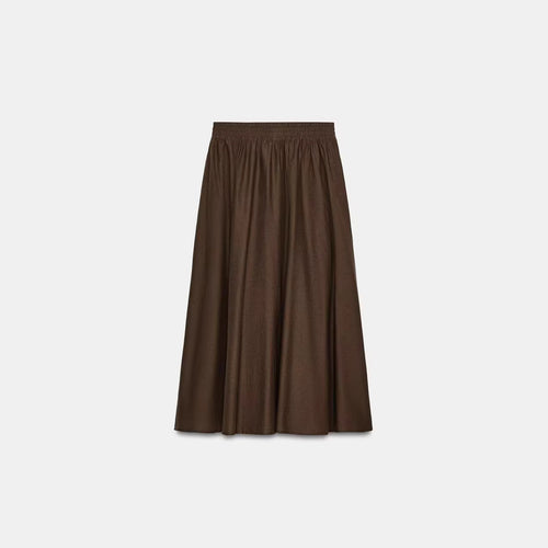 Damen Weicher A-Linien-Midirock mit elastischem Gummibund und fließender Chiffon‑Optik Nord Taschen