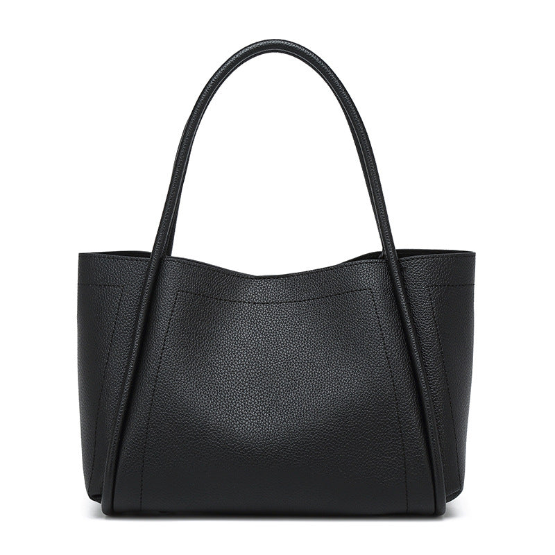 Damen elegante Shopper-Tasche mit strukturiertem Leder Nord Taschen