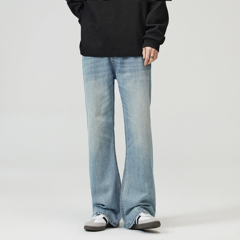 Herren Ausgestellte Vintage-Jeans mit weitem Bein, tiefem Bund und extra langer Länge Nord Taschen