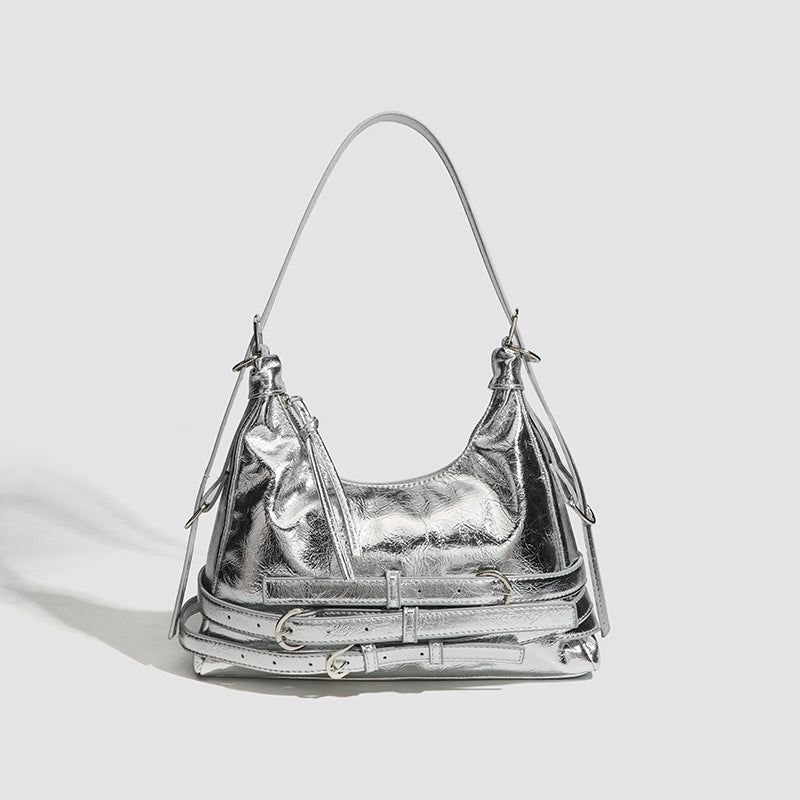 Damen Schultertasche mit modernem Metallic-Finish und trendigem Design Nord Taschen