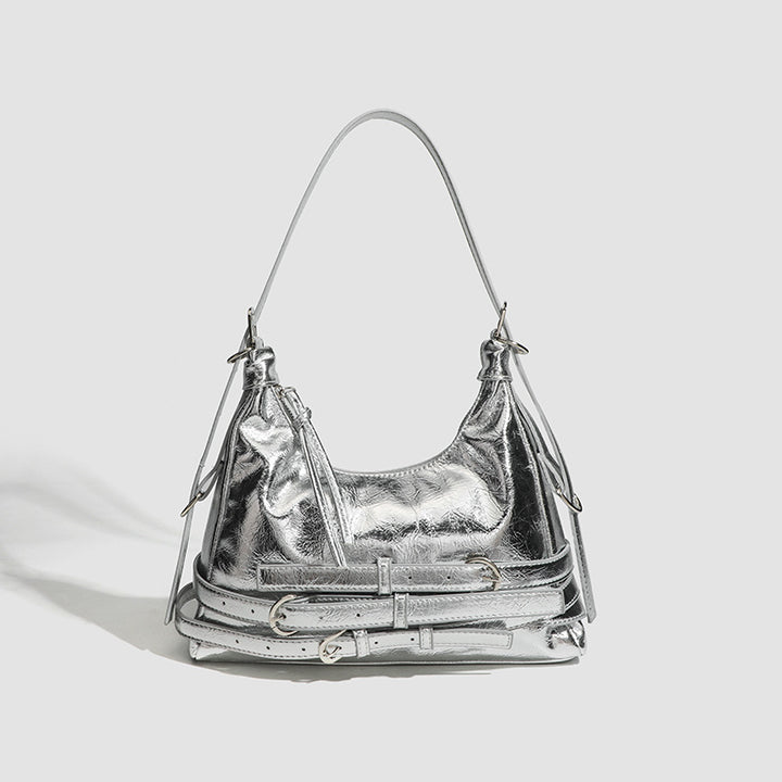 Damen Schultertasche mit modernem Metallic-Finish und trendigem Design Nord Taschen