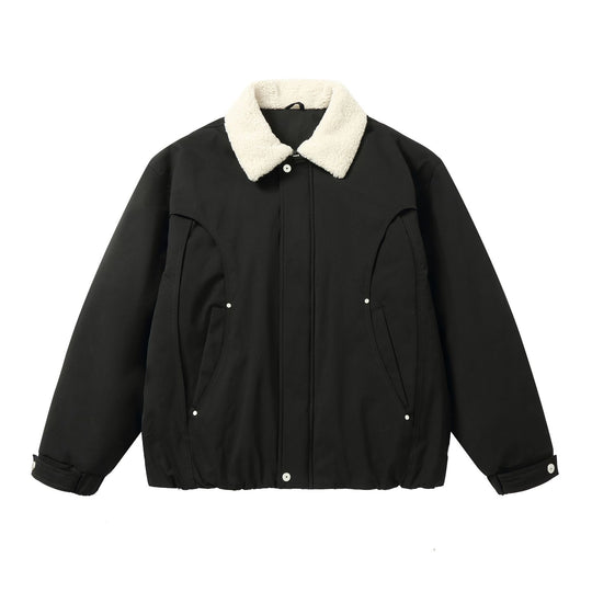 Herren Kurzblouson mit Sherpa-Kragen und Utility-Taschen Nord Taschen