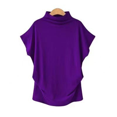 Damen Drapiertes Oversize-Top Stehkragen