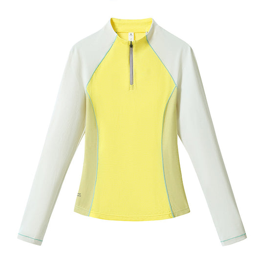 Damen Langärmeliges Funktions-Halbzipshirt mit Raglanärmeln und UV-Schutz Nord Taschen