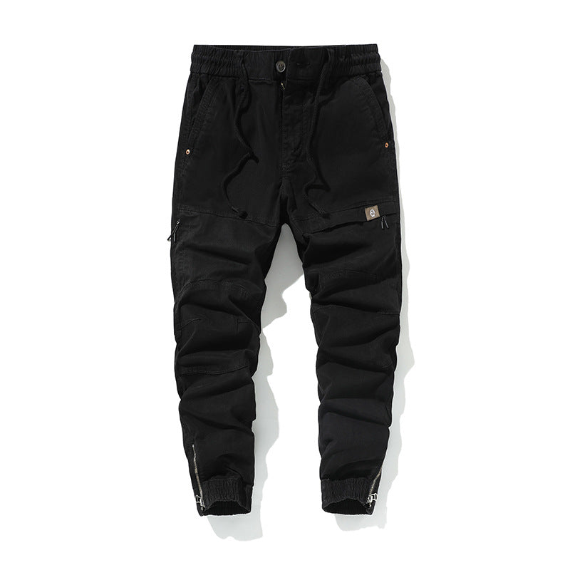 Herren Slim‑Tapered Cargojogger aus Baumwoll‑Twill mit Tunnelzug und Knöchelzipper Nord Taschen
