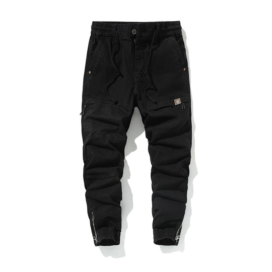 Herren Slim‑Tapered Cargojogger aus Baumwoll‑Twill mit Tunnelzug und Knöchelzipper Nord Taschen