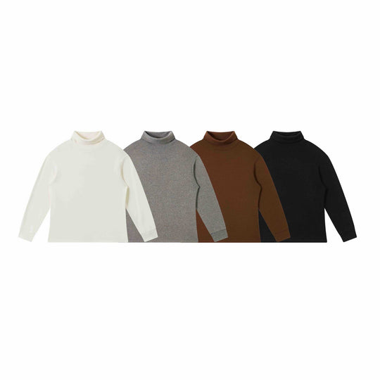 Damen Feinstrukturierter Rollkragen‑Sweater aus Baumwollmix mit Raglanärmeln Nord Taschen
