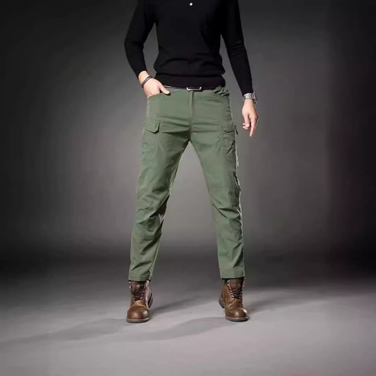 Herren Trekking‑Cargohose mit Knieverstärkung, multifunktionalen Taschen und geradem Schnitt Nord Taschen