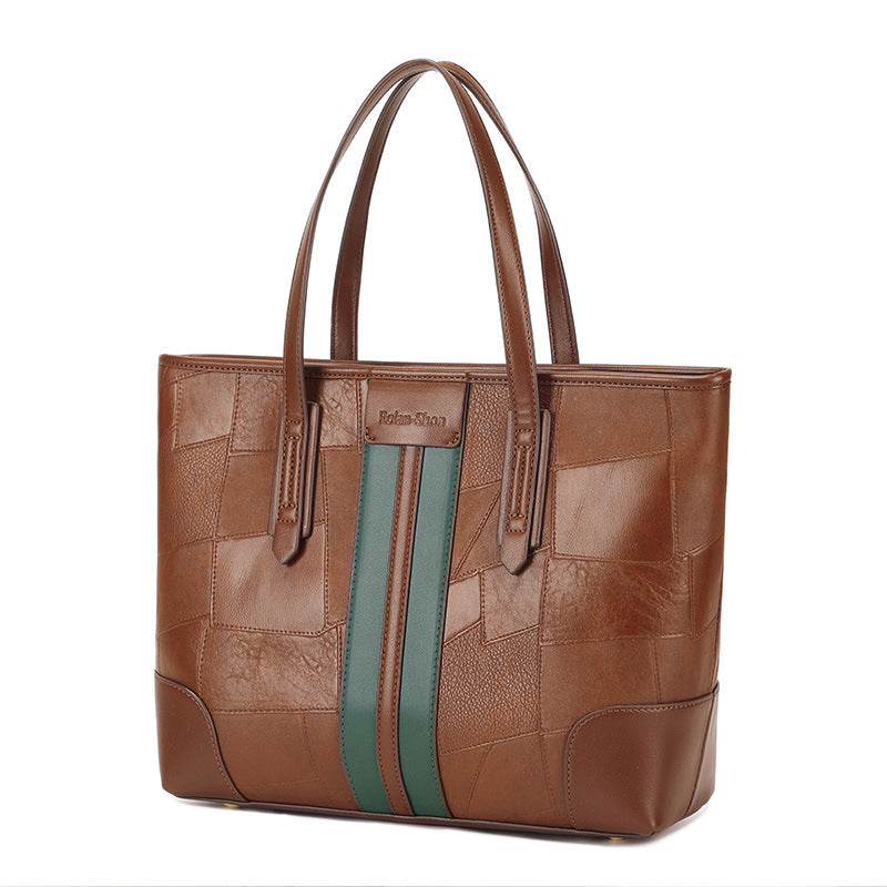 Damen Tote-Tasche mit modernem Patchwork-Design und mehreren Innenfächern Nord Taschen