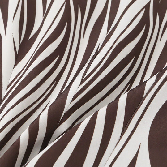 Damen Taillierter Zebra-Print Blazer mit Reverskragen und Pattentaschen Nord Taschen