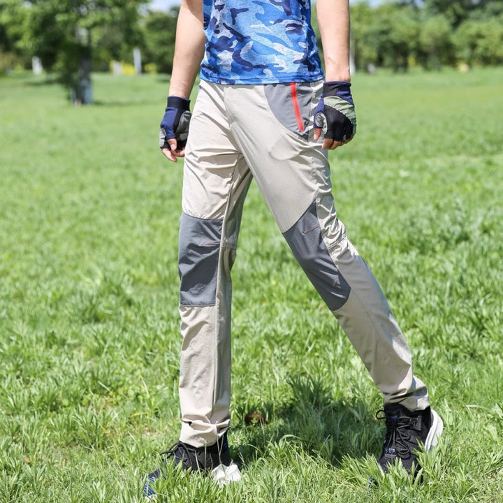Herren  leichte Stretch-Outdoorhose mit verstärkten Knien und ergonomischer Bewegungspasse Nord Taschen