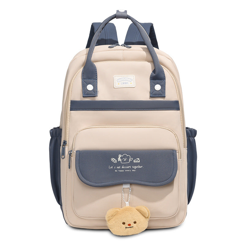 Damen Rucksack mit multifunktionalem Fächerdesign und verspieltem Plüschanhänger Nord Taschen