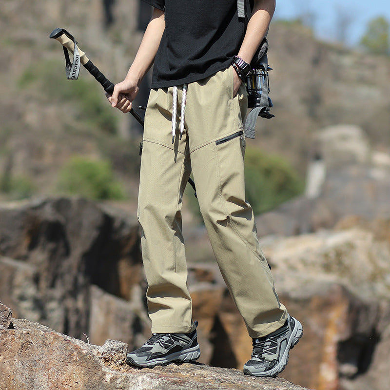 Herren Technische Trekkinghose mit Reißverschlusstaschen und Kordelbund Nord Taschen