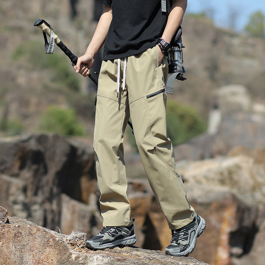 Herren Technische Trekkinghose mit Reißverschlusstaschen und Kordelbund Nord Taschen