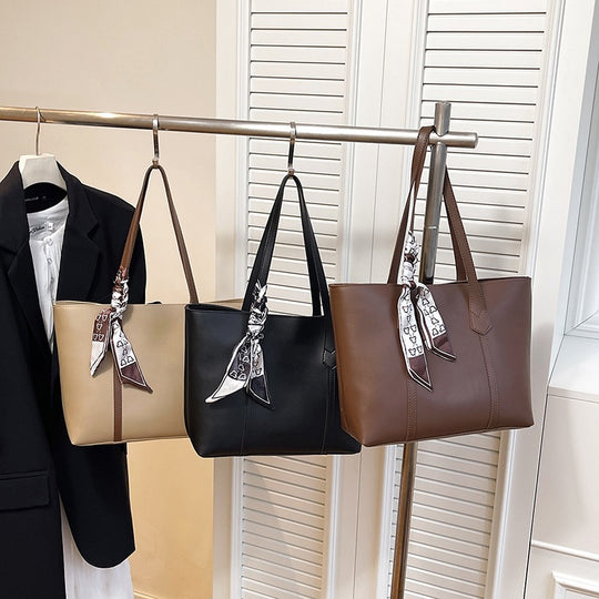 Damen elegante Shopper-Tasche mit modischem Halstuch Nord Taschen