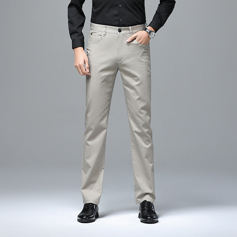Herren Stretch-Chinohose mit geradem Schnitt und Bügelfalte Nord Taschen