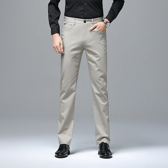 Herren Stretch-Chinohose mit geradem Schnitt und Bügelfalte Nord Taschen