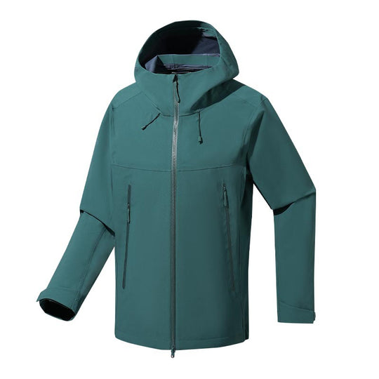 Herren wasser- und winddichte Softshell-Outdoorjacke mit verstellbarer Kapuze Nord Taschen