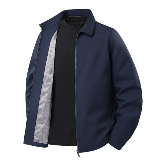 Herren Leichte Harrington‑Jacke mit Softshell‑Außenmaterial und Glencheck‑Futter Nord Taschen