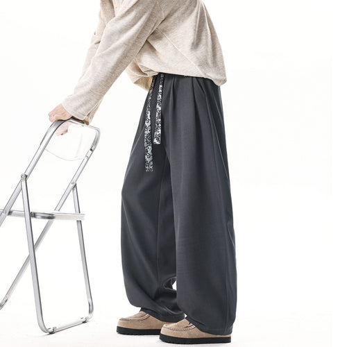 Damen Weite Lounge-Hose mit hohem Bund, Kordelzug und weitem Bein Nord Taschen