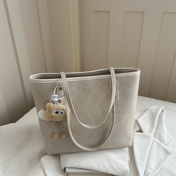 Damen klassische Tote-Bag mit charmantem Plüschtieranhänger Nord Taschen