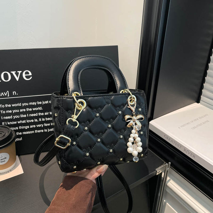 Damen elegante Umhängetasche mit goldenem Verschluss Nord Taschen