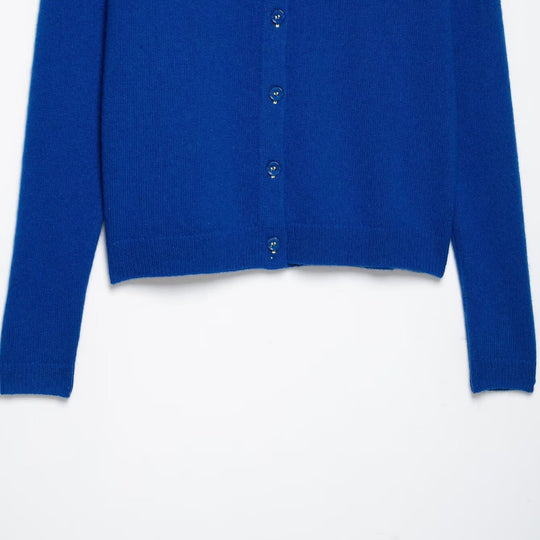 Damen Feinstrick-Cardigan mit Rundhalsausschnitt und Knopfleiste Nord Taschen