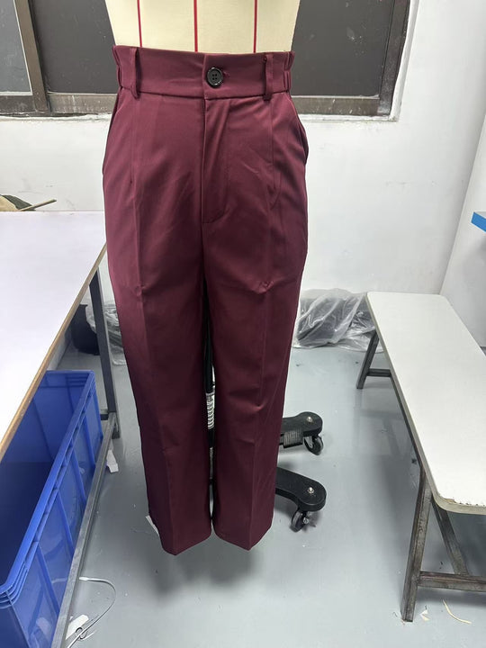 Damen Hochtaillierte Palazzo-Hose mit Bügelfalte und Eingrifftaschen Nord Taschen