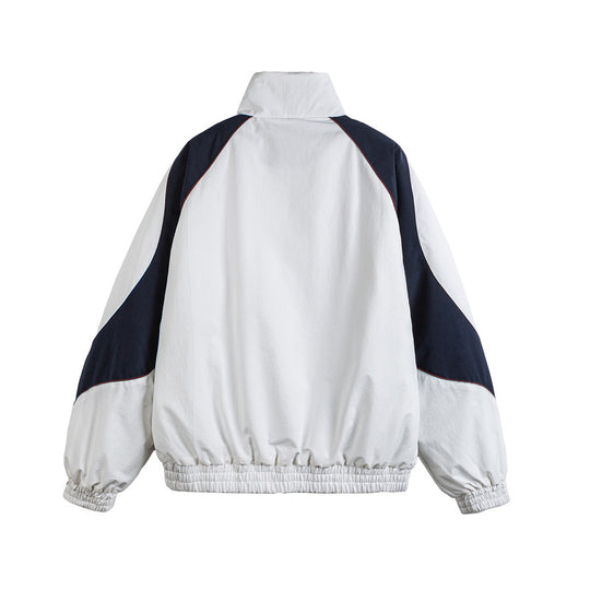 Unisex Retro-Trackjacke im Vintage-Sportstyle mit Stehkragen und Logostick Nord Taschen