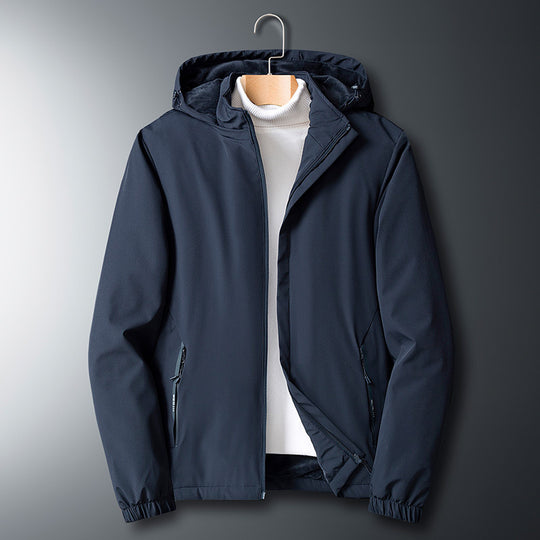 Herren Leichte Softshelljacke mit Kapuze, wind- und wasserabweisend Nord Taschen