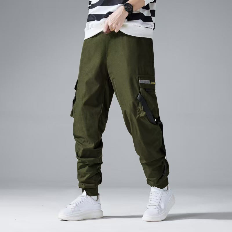 Herren Tapered Cargo-Jogginghose mit mehrfachen Klapp‑ und Gurtbandtaschen Nord Taschen