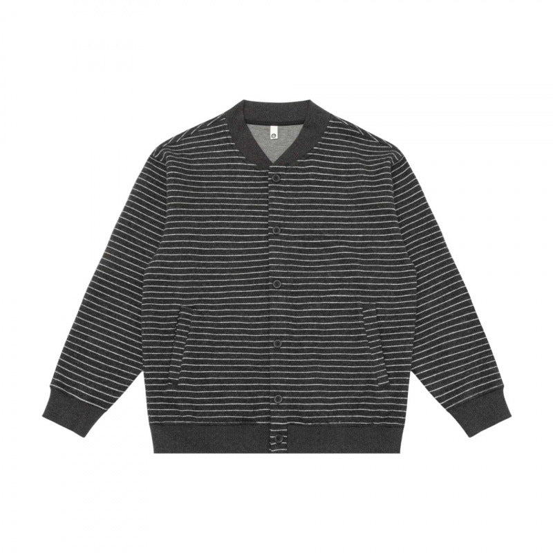 Herren Strukturiertes Strick-Cardigan mit Druckknopfleiste und geripptem Saum Nord Taschen