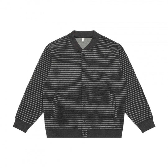 Herren Strukturiertes Strick-Cardigan mit Druckknopfleiste und geripptem Saum Nord Taschen